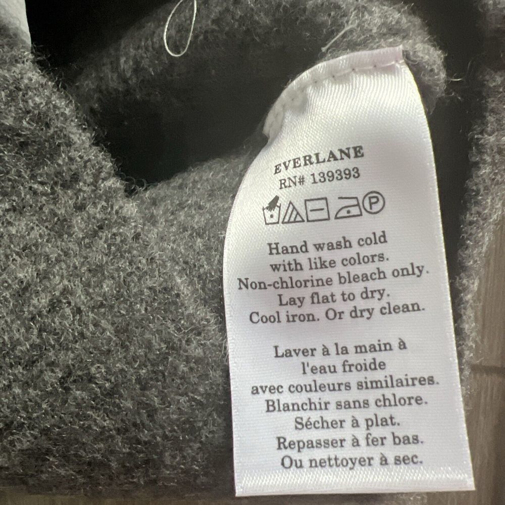 Everlane Cozy Stretch Cropped Tank Top Wool Blend Heathered Charcoal Size Small - Picture 4 of 7